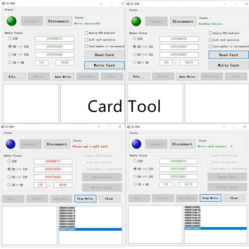 XCRFID قارئ كروت الهوية RFID 125 كيلو هرتز كاتب وناسخ للتحكم في الوصول + 5 قطع من علامات EM4305/T5557 + أداة النسخ - Image 2